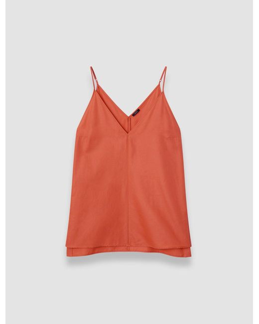 Joseph Red Aragon Soft Cotton Silk Top
