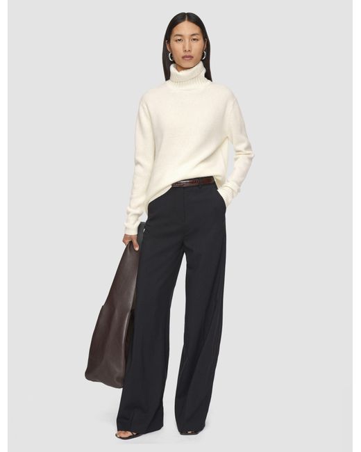 Joseph Natural Open Cashmere High Neck Jumper