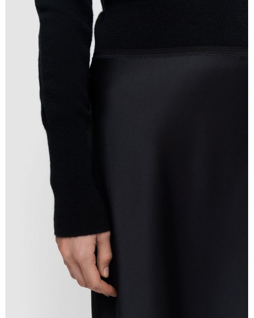 Jupe Isaak Long En Satin De Soie Joseph en coloris Black
