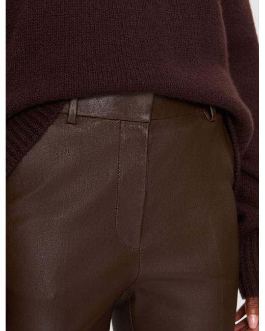 Joseph Brown Tafira Leather Stretch Trousers