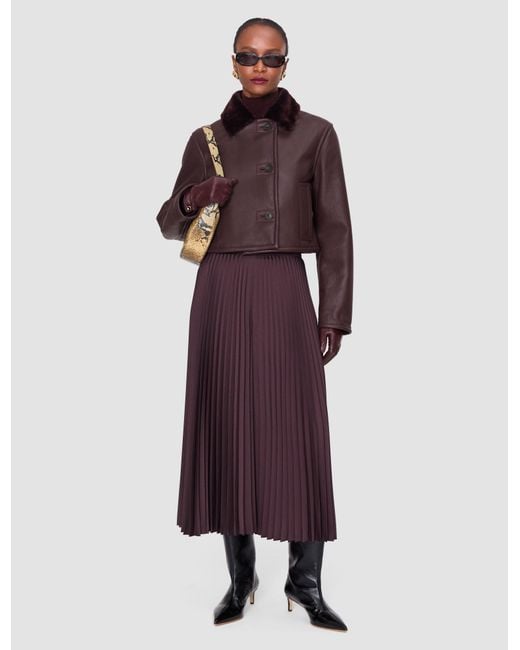 Jupe-Culotte Ella En Plissé Maille Tissée Joseph en coloris Purple
