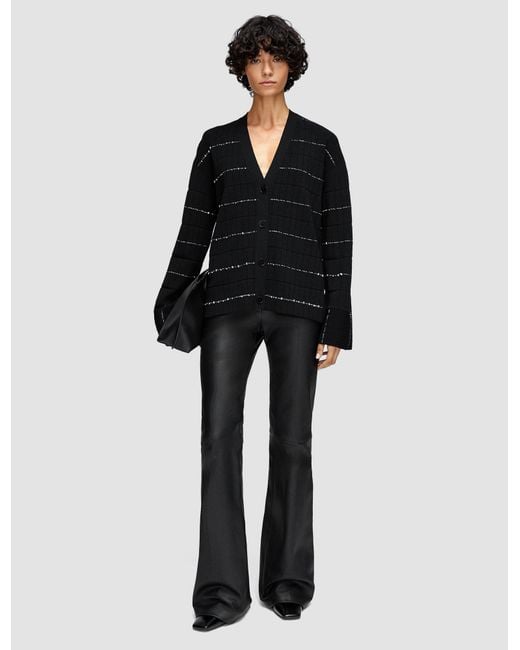 Joseph Blue Fragmented Stripes Cardigan