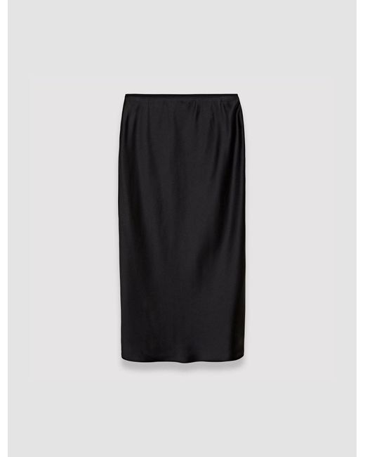 Joseph Black Isaak Silk Satin Skirt