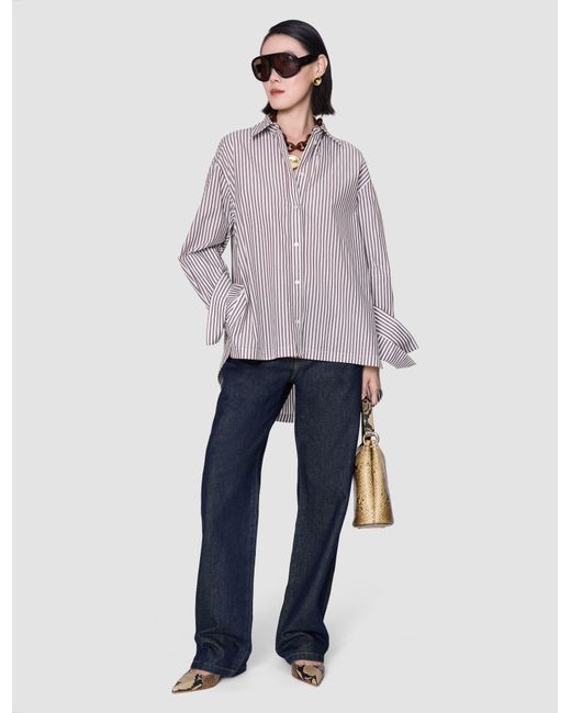 Joseph Multicolor Theia Cotton Stripe Shirt