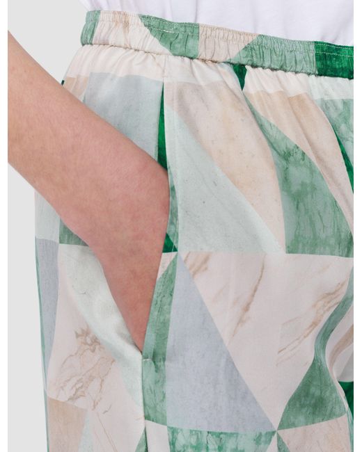 Joseph Green Thoresby Marble Print Silk Trousers