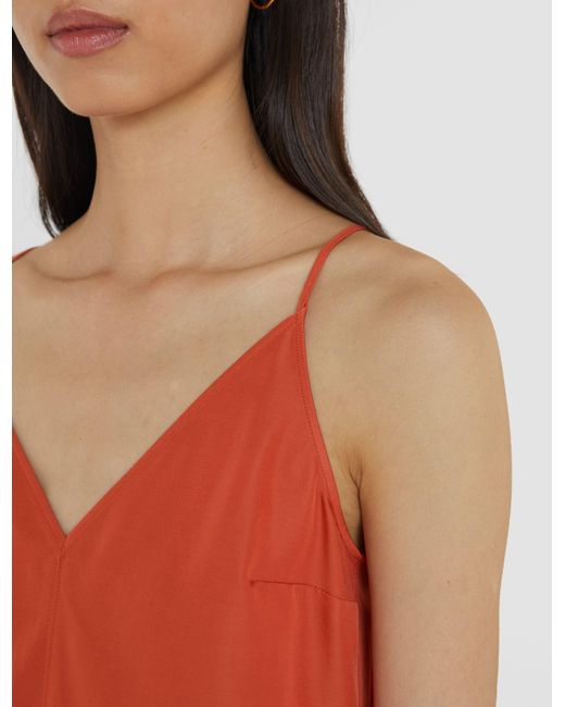 Joseph Red Aragon Soft Cotton Silk Top