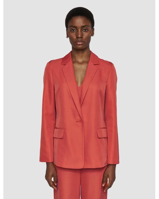 Joseph Red Mela Soft Cotton Silk Jacket