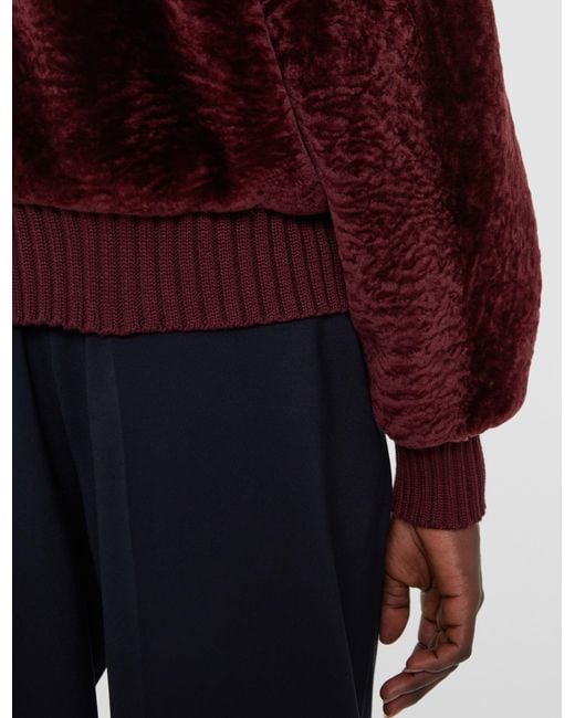 Joseph Red Alpes Short Hair Shearling Jacket