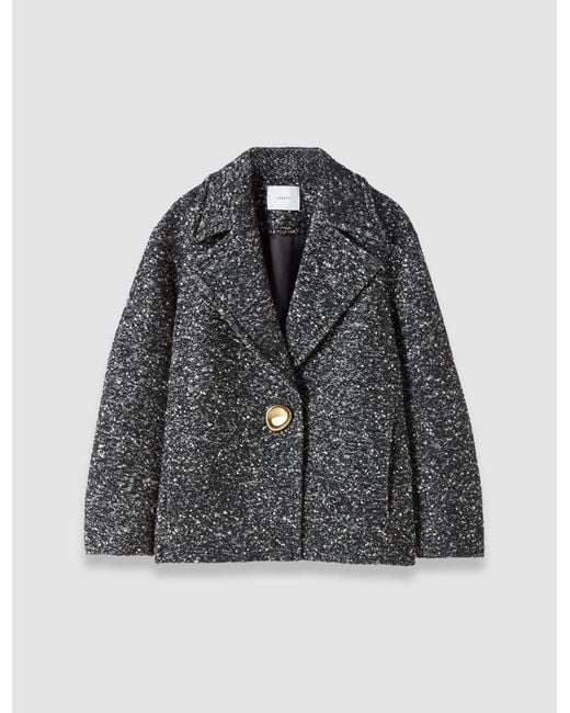 Joseph Black Agar Donegal Tweed Wool Coat