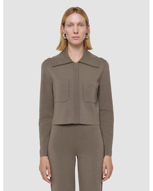 Joseph Gray Milano Knit Stretch Short Jacket