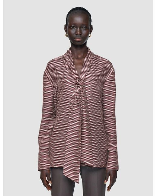 Joseph Brown Adele Printed Silk Blend Blouse