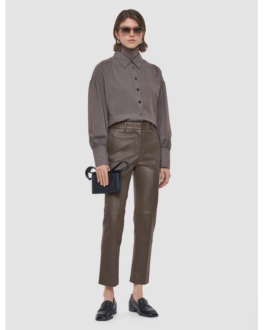 Joseph Gray Coleman Leather Stretch Trousers