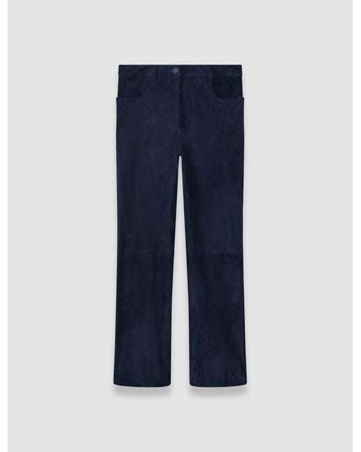 Joseph Blue Duke Suede Stretch Trousers