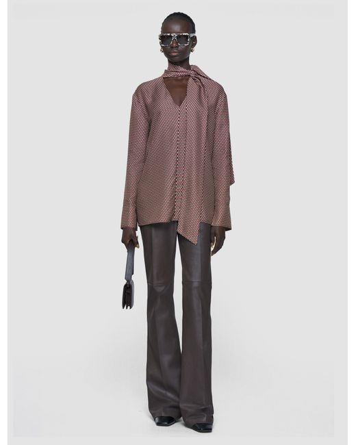 Joseph Brown Adele Printed Silk Blend Blouse