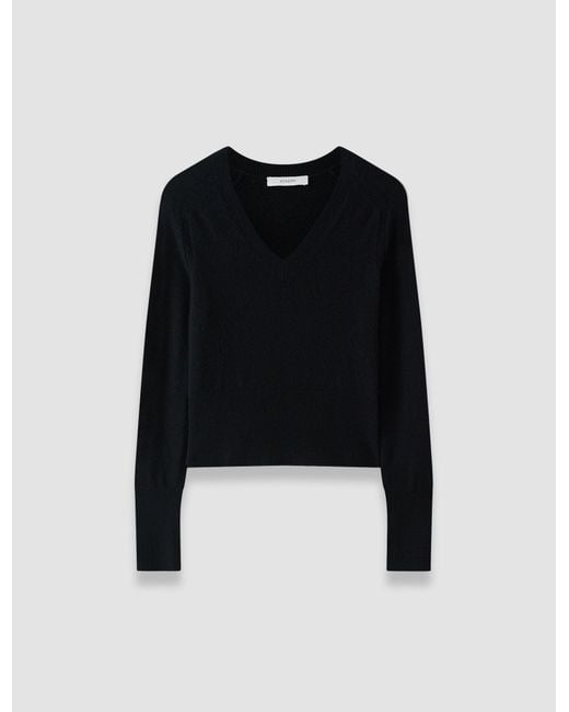 Joseph Black Lucille Light Pure Cashmere V Neck Jumper