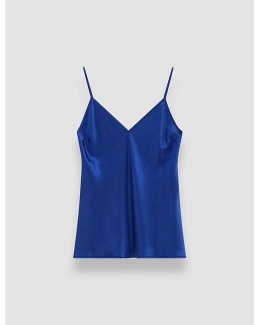 Joseph Blue Clea Silk Satin Camisole