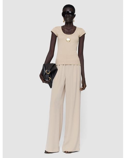 Joseph Natural Saba Cotton Rib Top