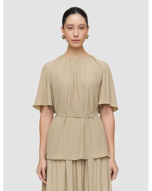 Joseph White Libby Silk Blend Crepe Top