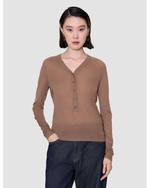 Joseph Natural Reem Cashair Henley Top