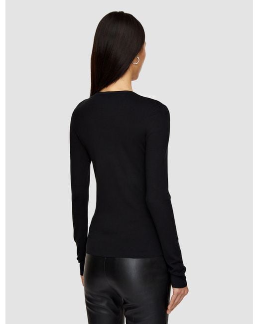 Joseph Black Silk Stretch Top