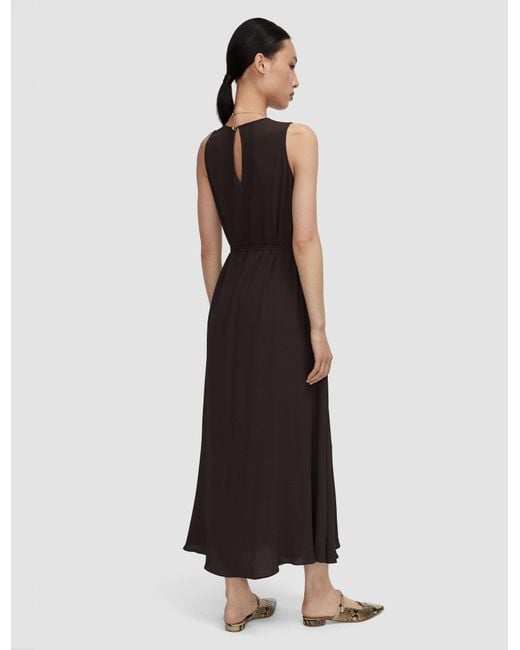Robe Lottie En Crêpe Mélangé De Soie Joseph en coloris Brown