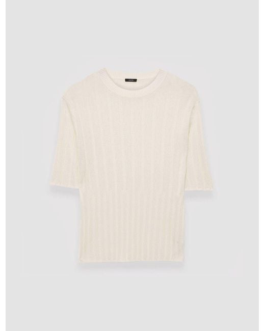 Joseph White Crisp Rayon Knitted T-shirt