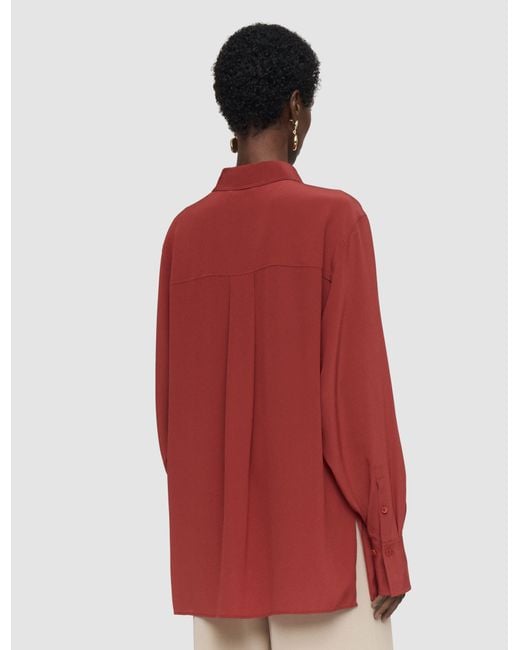 Chemise Yas En Soie Crêpe De Chine Joseph en coloris Red