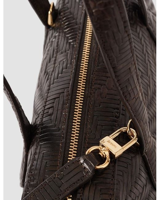 Joseph Black Mini Loaf Woven Leather Bag