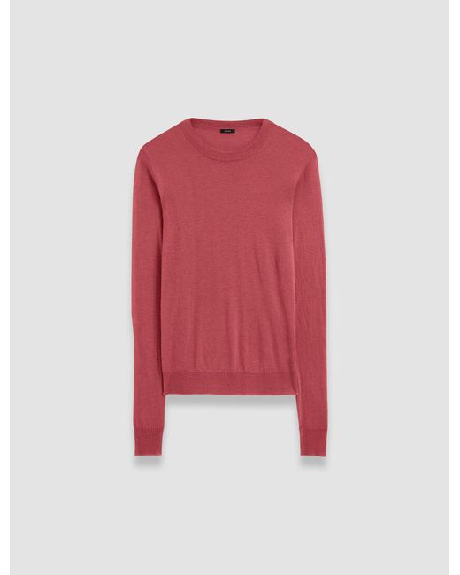 Joseph Red Cashair Round Neck Jumper