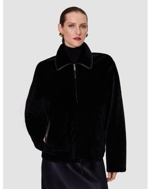 Joseph Black Kyro Reversible Soft Shearling Jacket