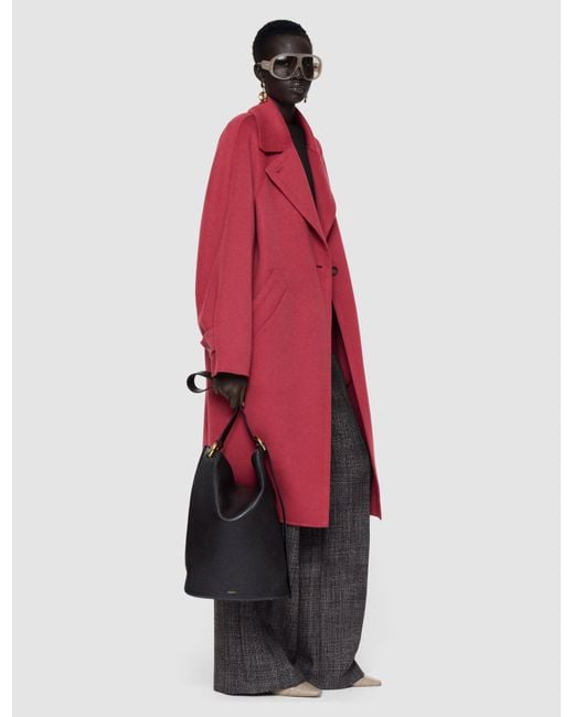 Joseph Black Bucket Pebble Leather Bag