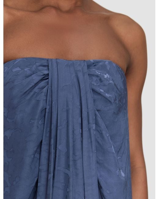 Joseph Blue Mia Leopard Jacquard Dress