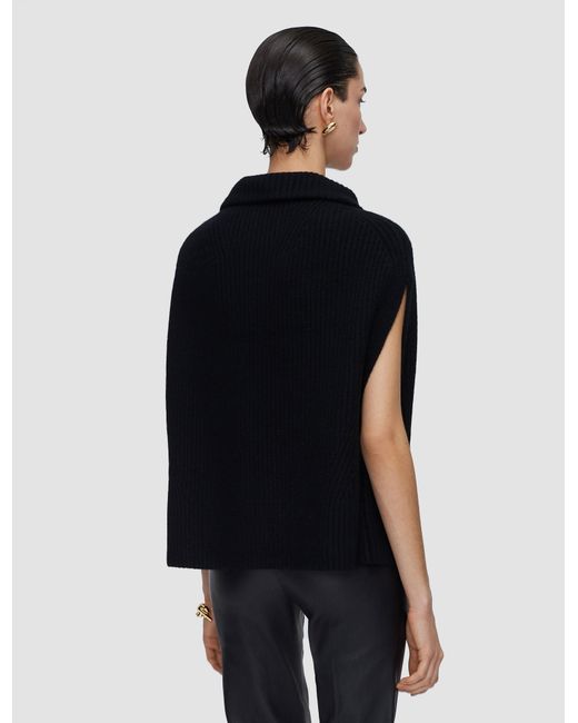 Joseph Blue Raffet Fisherman Rib Cashmere Vest