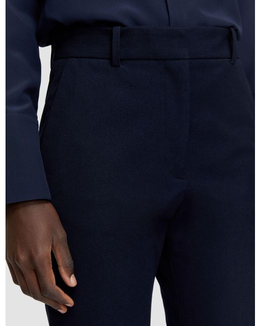 Joseph Blue Gabardine Stretch Tafira Trousers