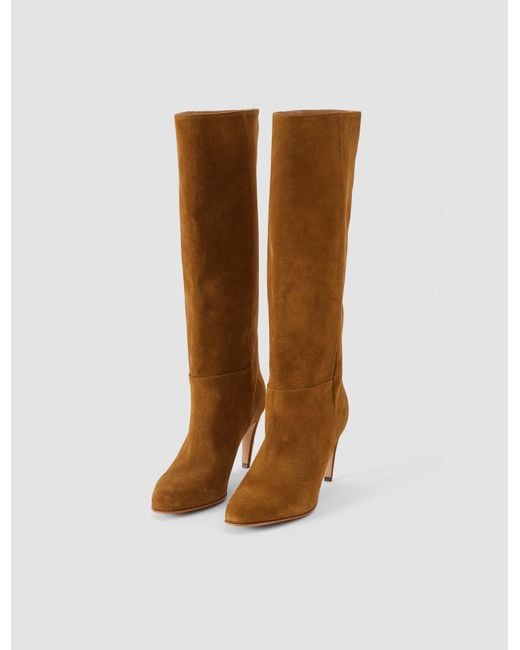 Joseph Brown Jolie Suede Knee High Heeled Boots