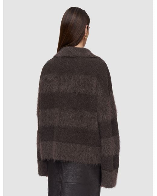 Joseph Black Take Brushed Alpaca Striped Jumper