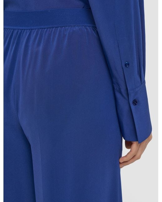 Pantalon Hulin En Crêpe De Soie Joseph en coloris Blue