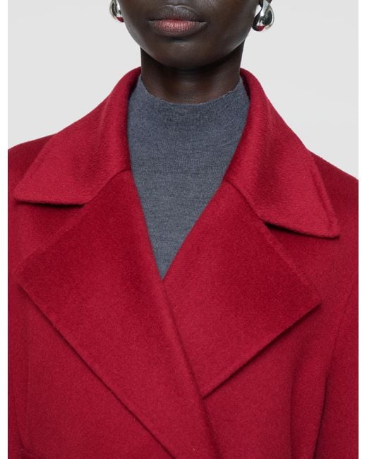Joseph Red Arline Double Face Cashmere Coat
