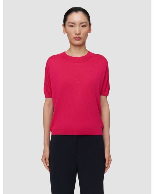 Joseph Pink Jana Silk Knit Top