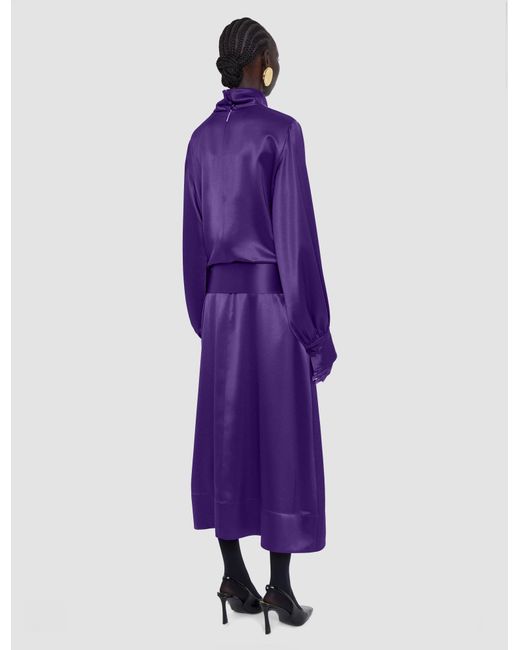 Joseph Purple Cels Double Satin Dress