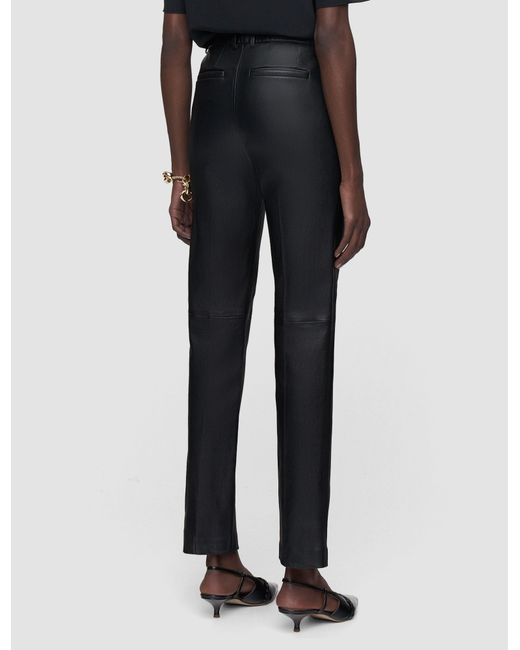 Joseph Black Coleman Long Leather Stretch Trousers