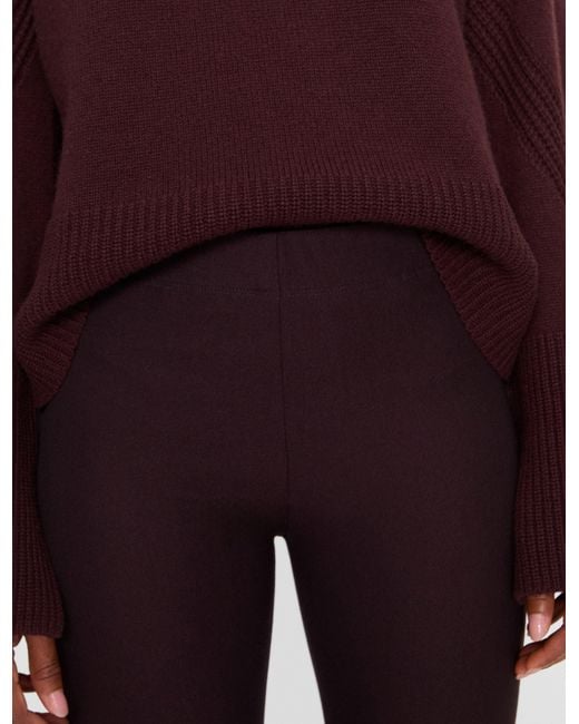 Joseph Purple Gabardine Stretch Leggings