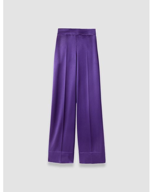 Joseph Purple Dijon Double Satin Trousers