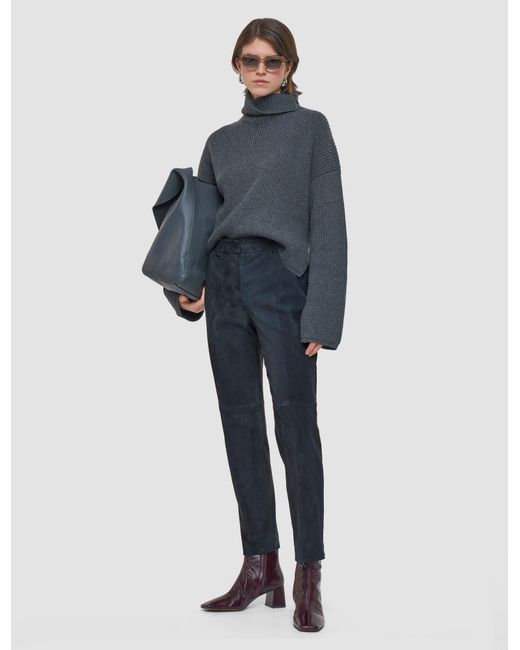 Joseph Blue Coleman Suede Stretch Trousers