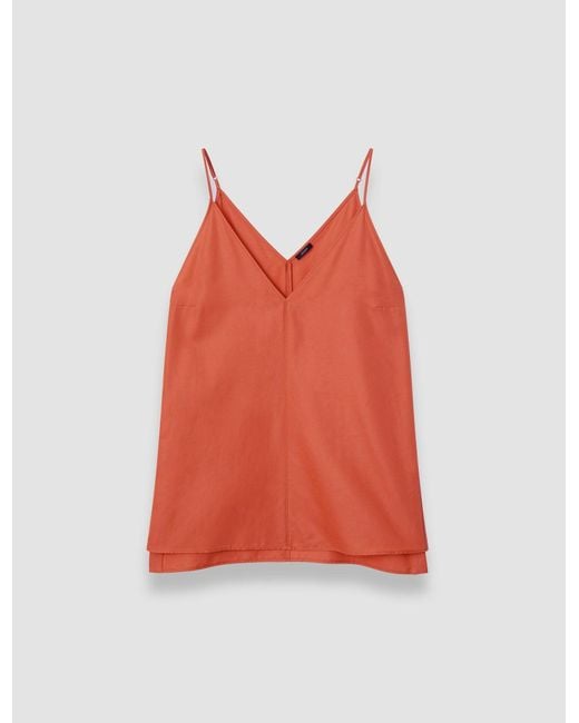 Joseph Red Aragon Soft Cotton Silk Top