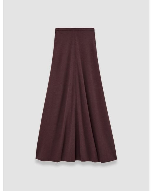 Joseph Purple Wool Jersey Maxi Skirt