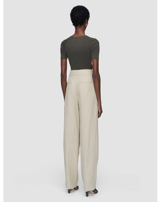 Joseph Natural Aix Light Linen Blend Trousers