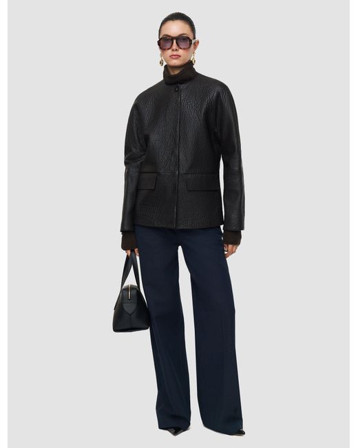 Joseph Blue Barbs Pebble Leather Jacket