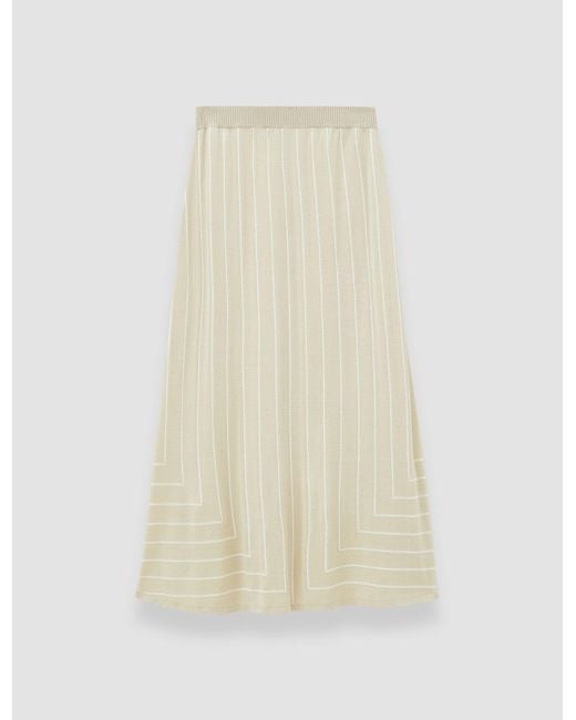 Jupe En Mélange De Jacquard De Soie Géométrique Joseph en coloris Natural