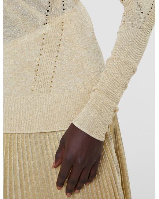 Joseph White Leblanc Lurex Knit Jumper